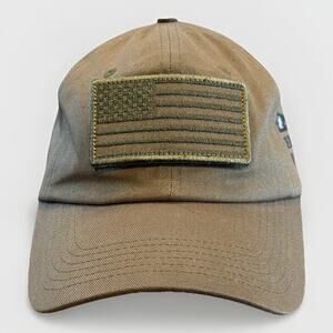 The Home Depot Mens Green US Flag Vetern Adjustable Strapback Hat Baseball Cap